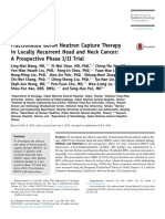 396IJROBP2016BNCT Fractionated Boron Neutron Capture Therapy in Locally Recurrent Head and Neck CancerA Prospective Phase III Trial