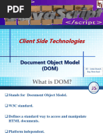 Client Side Technologies: Document Object Model (DOM)