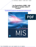 Test Bank For Essentials of Mis 14th Edition Kenneth C Laudon Jane P Laudon