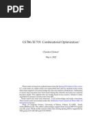 Combinatorial Optimization - Chekuri (2022)