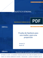 Estadística General - Semana 11 - Sesión 22 - 2023-2 - Prueba de Hipotesis