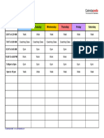 Weekly Time Schedule