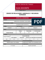 Guía Docente Derecho de La Seguridad y Salud Laboral