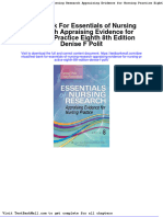 Test Bank For Essentials of Nursing Research Appraising Evidence For Nursing Practice Eighth 8th Edition Denise F Polit