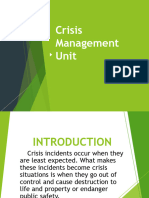 Topic 6. Crises Management UNit
