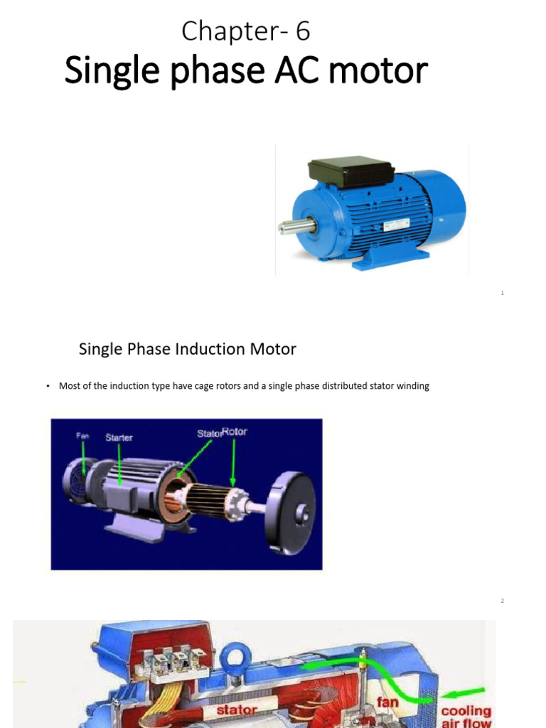 Single Phase AC Motor and Three Phase Induction Ac Motor PDF PDF Electric Motor