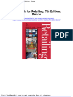Test Bank For Retailing 7th Edition Dunne