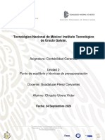 Punto de Equilibrio y Tecnicas de Presupuestacion