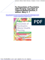 Test Bank For Essentials of Psychiatric Mental Health Nursing Concepts of Care in Evidence Based Practice 5 Edition Mary C T