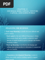 Chapter 12 Informal Risk Capital Venture Capital and Going Public