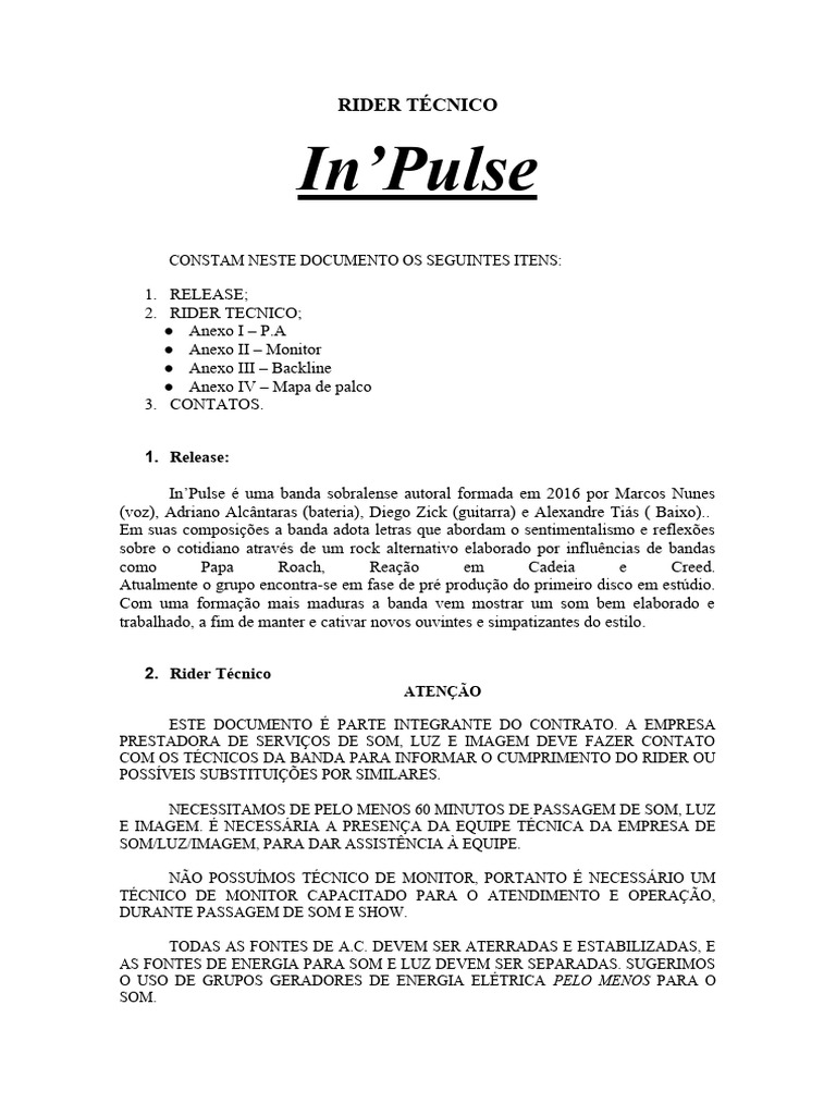 Rider Tecnico | PDF | Som