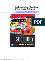 Test Bank For Essentials of Sociology 13th Edition James M Henslin