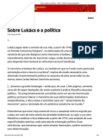 Sobre Lukacs e a política
