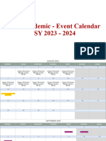 Academic and Event Calendar 23-24