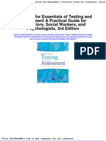 Test Bank For Essentials of Testing and Assessment A Practical Guide For Counselors Social Workers and Psychologists 3rd Edition