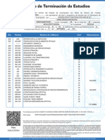 Certificado de Terminación de Estudios: Purísima Del Rincón