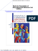 Test Bank For Essentials of Understanding Abnormal Behavior 3rd Edition