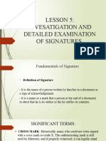 Lesson 5: Invesatigation and Detailed Examination of Signatures