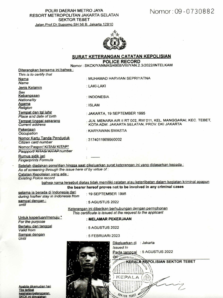 SKCK | PDF