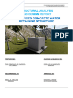 Structural Analysis and Design Report: Reinforced Concrete Water Retaining Structure