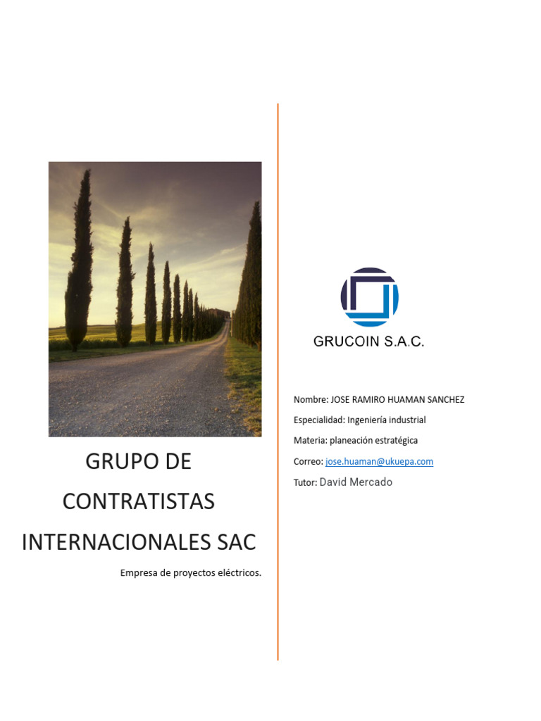 Grupo de Contratistas Internacionales S | PDF | Planificación ...