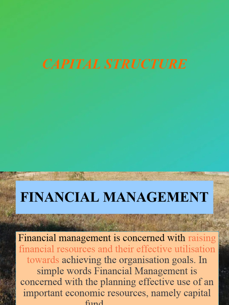 Capital Structure PDF Financial Capital Capital Structure