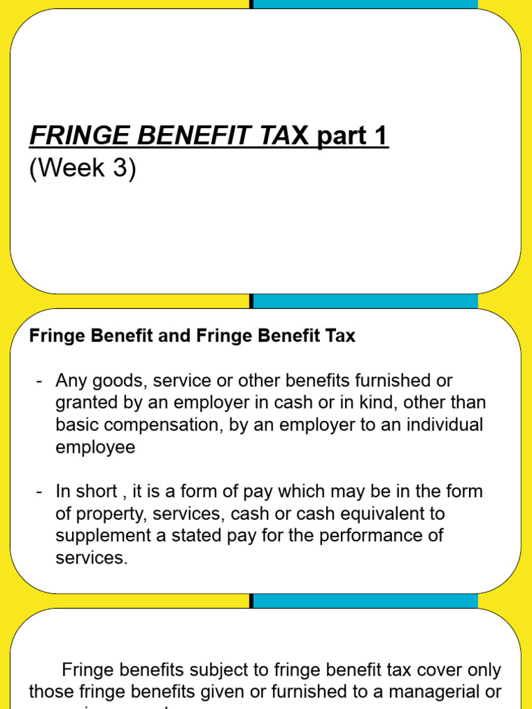 Week 3 Intro To Tax 2023 24 Part 1 PDF Employee Benefits Taxes