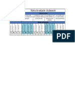 Rubrica de Evaluación de Planeación
