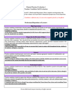 Self Reflection Clinical Practice Evaluation 1