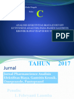 Analisis Efektivitas Biaya (Cost Eff Ectiveness Analysis) Pada Pasien Gastritis Kronik Rawat Inap Di Rsu Pancaran