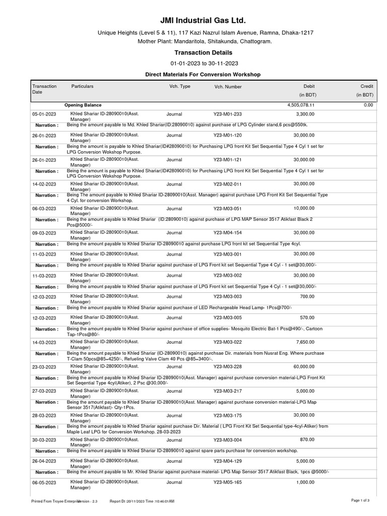 Direct Materials For Conversion PDF Debits And Credits