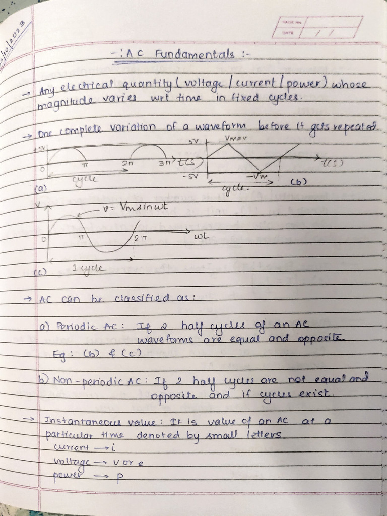 AC Fundamentals Notes PDF