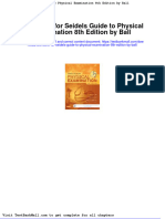 Test Bank For Seidels Guide To Physical Examination 8th Edition by Ball