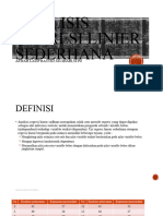 Analisis Regresi Linier Sederhana