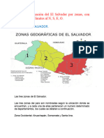 Mapa e Información Del El Salvador Por Zonas