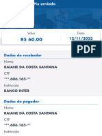 Valor Data: Raiane Da Costa Santana .606.165 - Banco Inter