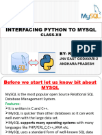 Interfacing Python To Mysql