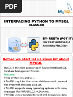 Interfacing Python To Mysql