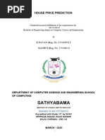 Sathyabama: House Price Prediction