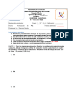 Ejercicio Escrito 2 Química - 10 II Trimestre G Isotopos