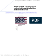 South Western Federal Taxation 2013 Comprehensive Hoffman 36th Edition Solutions Manual