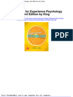 Test Bank For Experience Psychology 3rd Edition by King