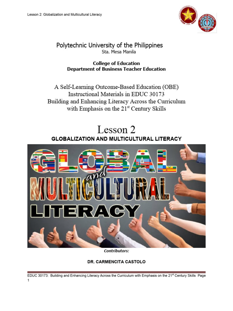 Module 2 Building Literacy Pdf Literacy Globalization