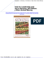 Test Bank For Leadership and Management in Nursing 4th Edition Mary Ellen Grohar Murray
