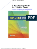 Solution Manual For High Acuity Nursing 7th Edition Wagner