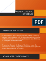 Hybrid Engine Control Systems Reporting