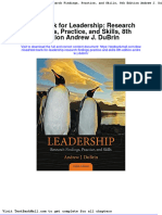 Test Bank For Leadership Research Findings Practice and Skills 8th Edition Andrew J Dubrin