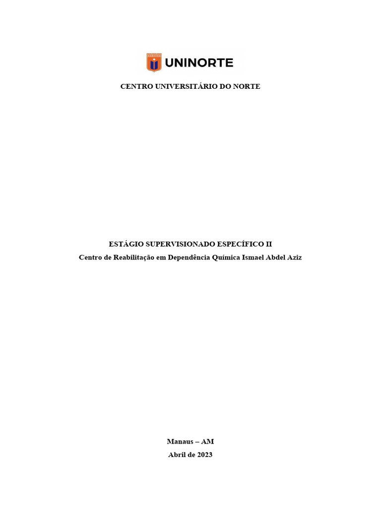 Estágio no CRDQ Ismael Abdel Aziz | PDF | Psicologia | Família