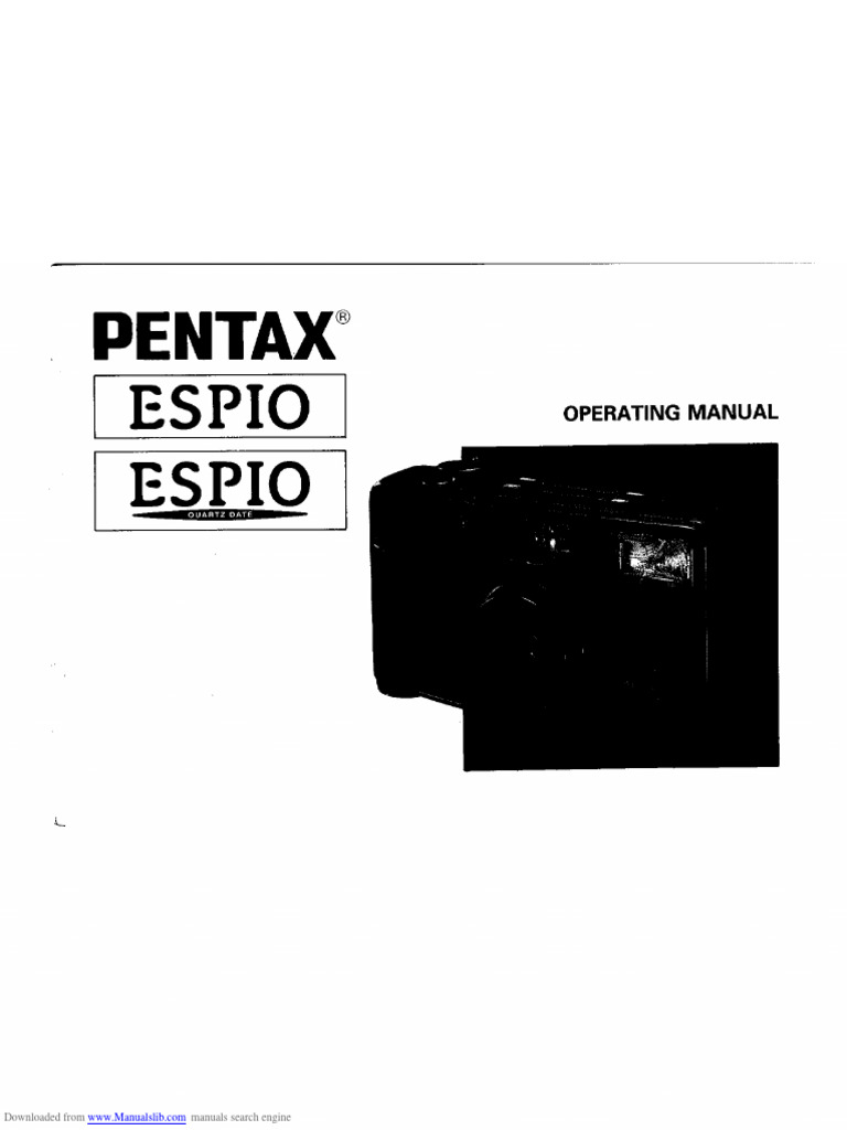 Pentax Espio Camera Manuals Overview | PDF | Internet Search