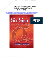 Test Bank For Six Sigma Basic Tools and Techniques Neteffect 0131716808